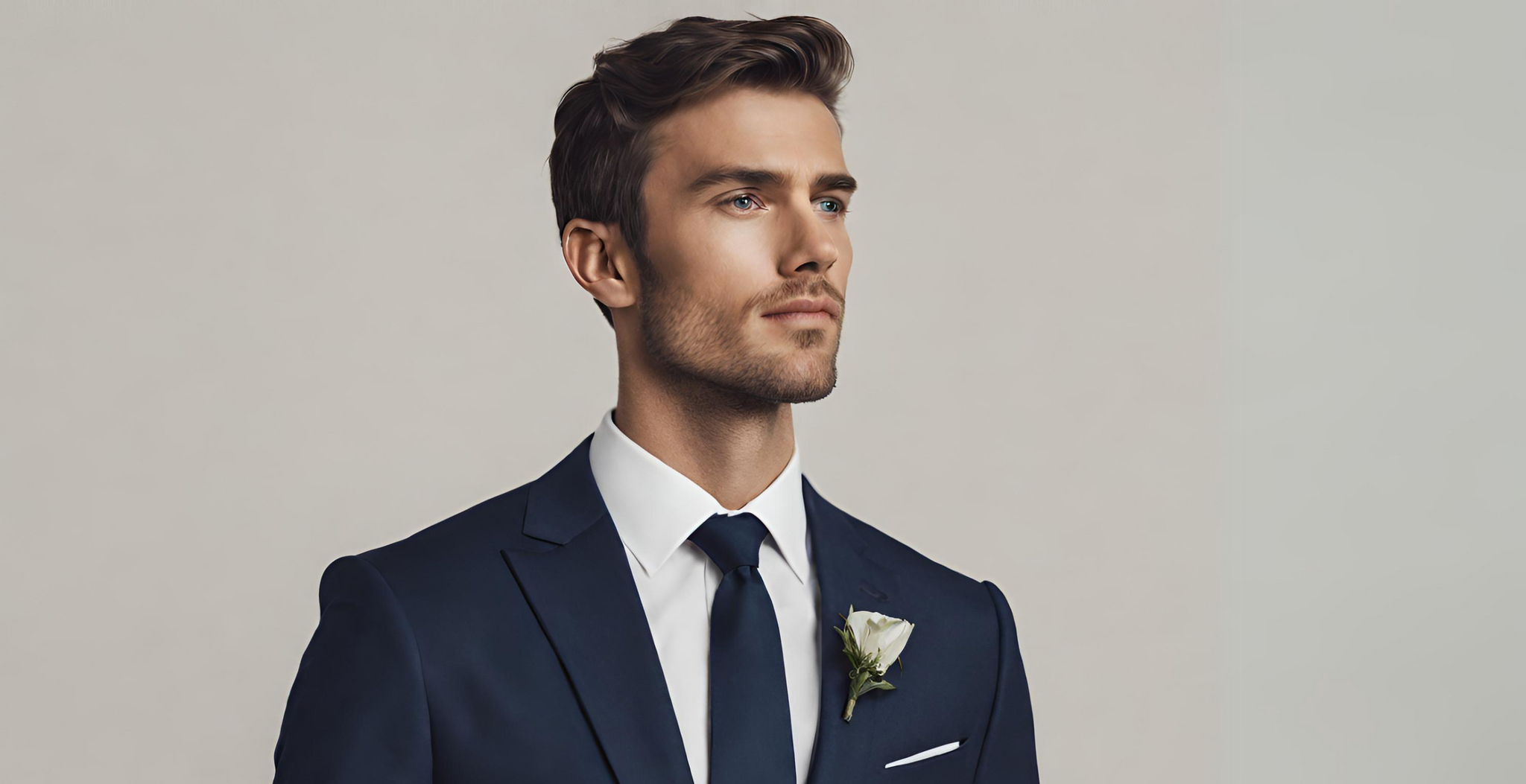 What color tie with navy blue suit