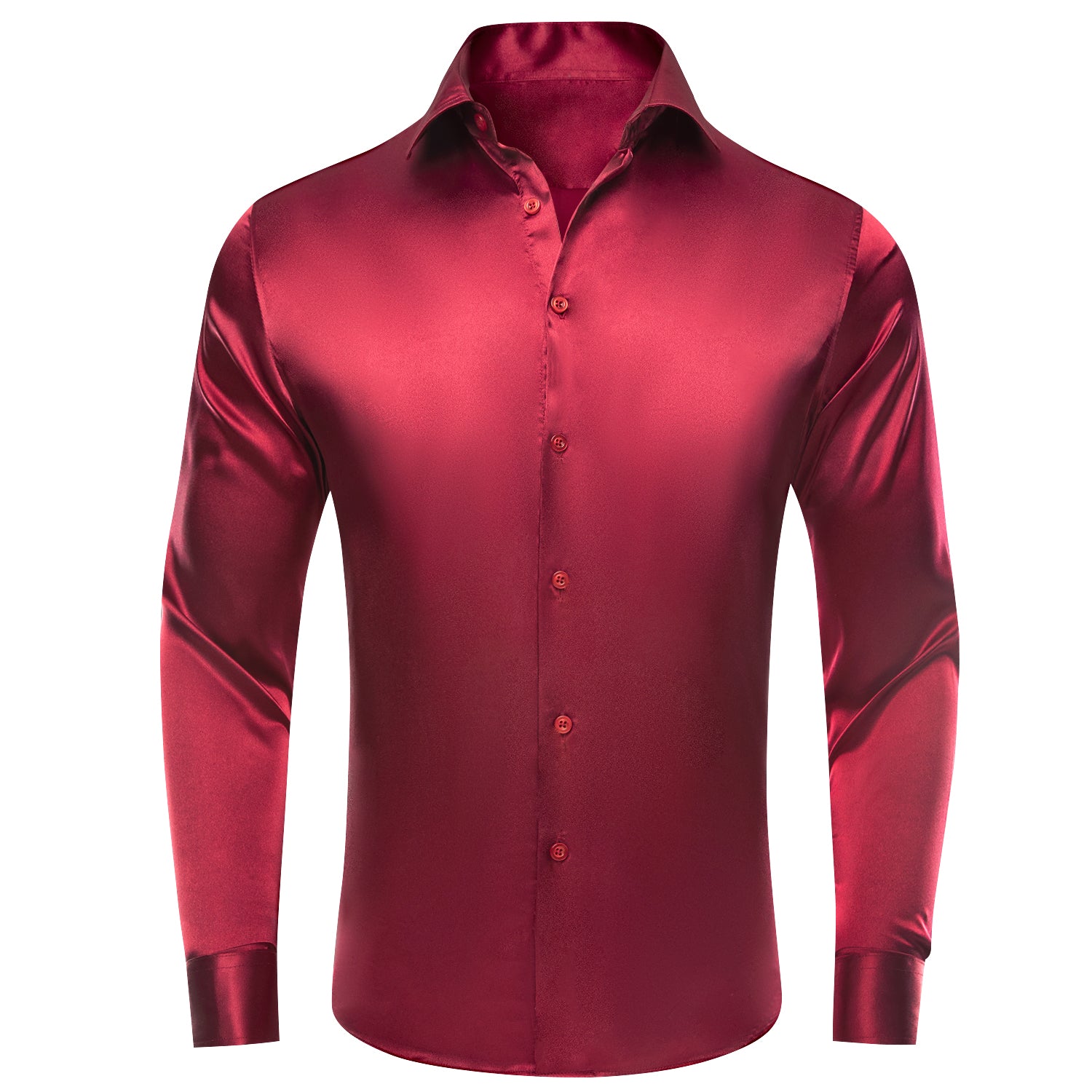 Red satin blouse long sleeve deals