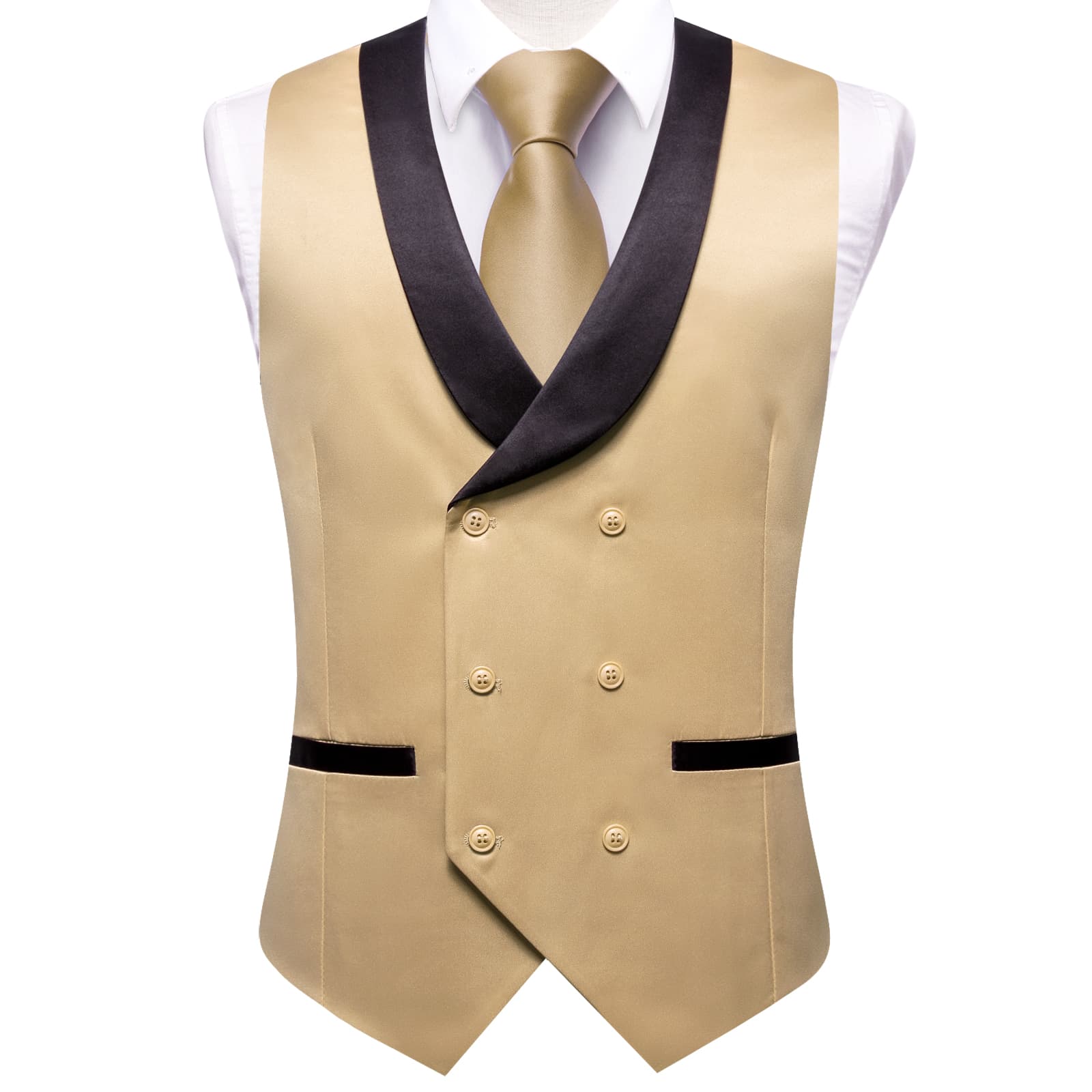 Double breasted lapel fashion waistcoat