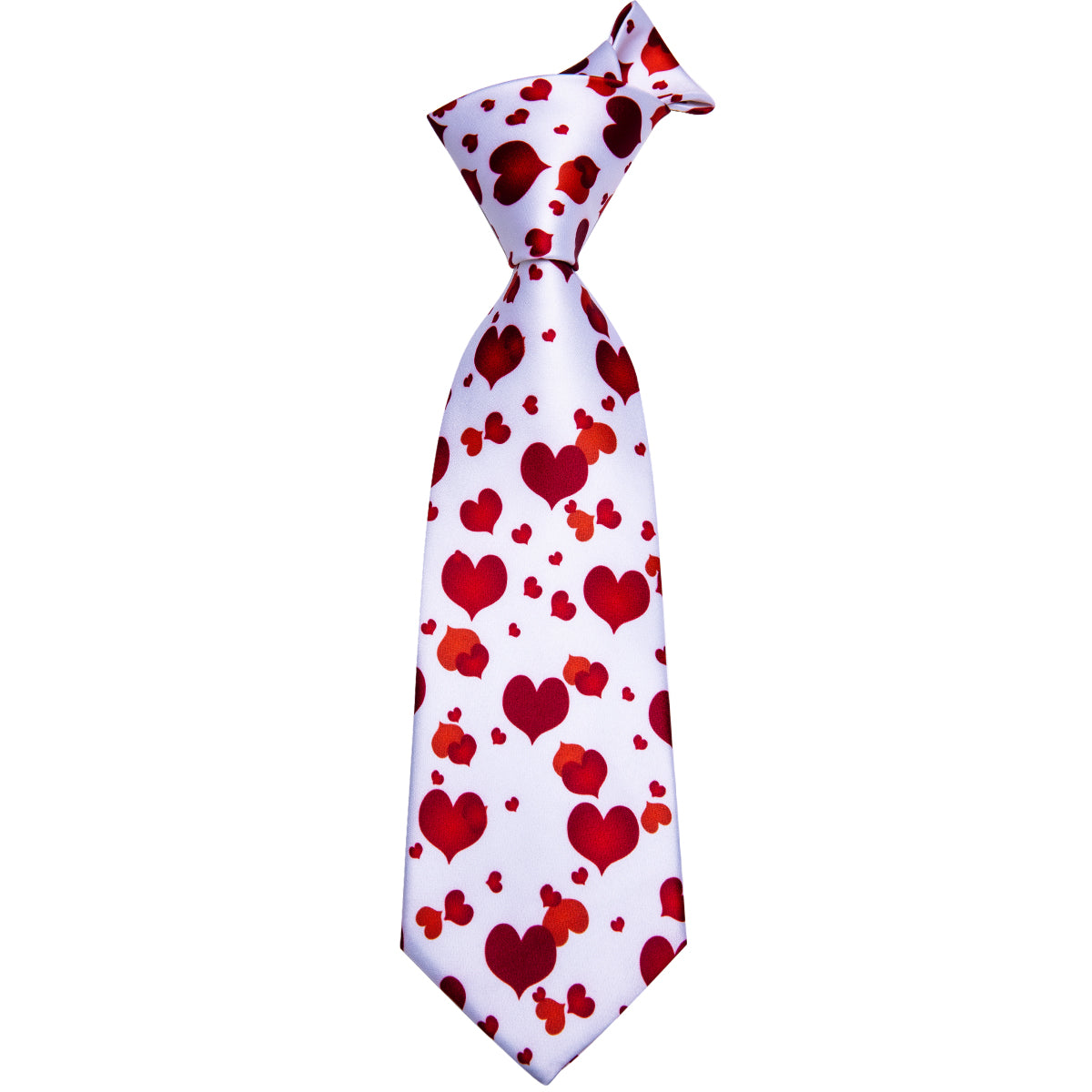 Lovely Heart Tie Pocket Square Cufflinks Set  extra long ties
