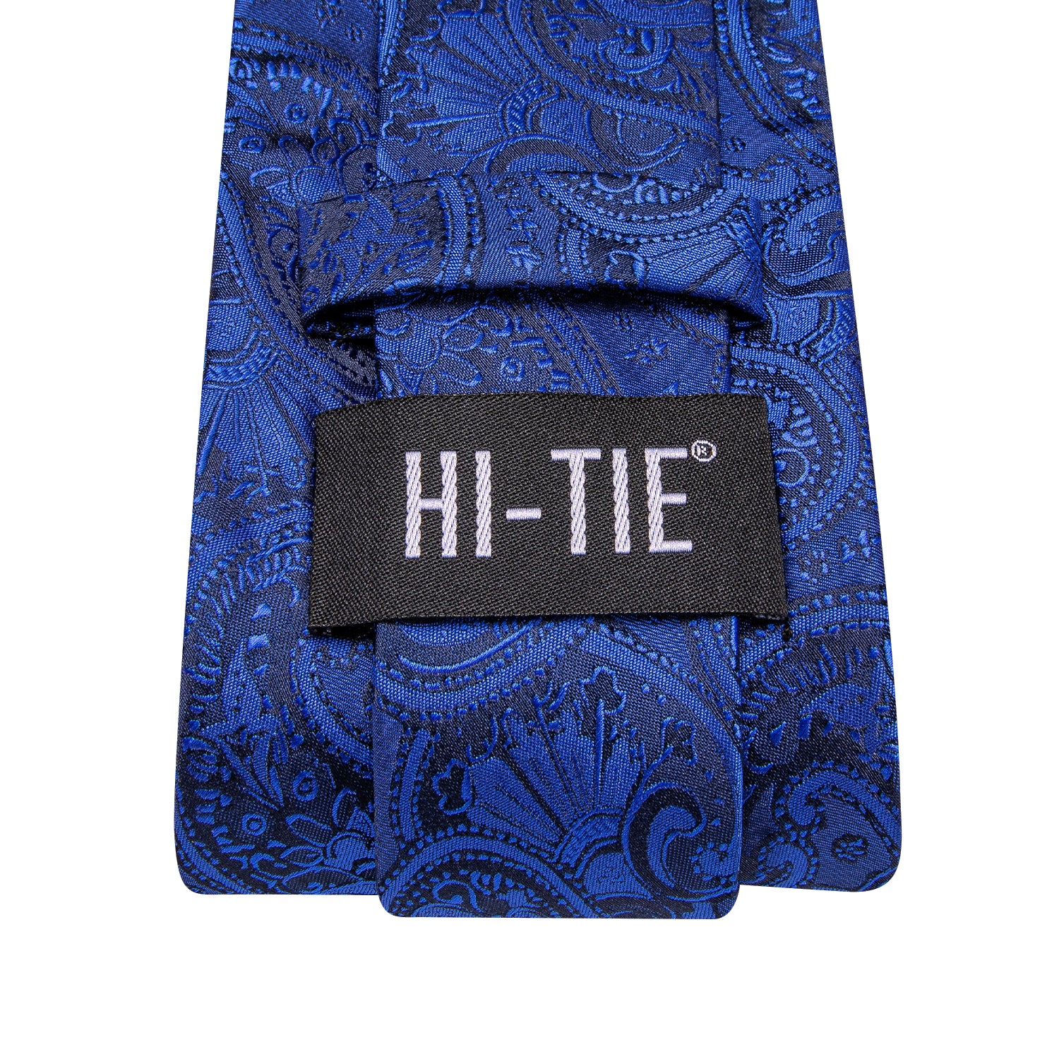  Deep Blue Tie Paisley 67 Inches XL Necktie Hanky Cufflinks Set