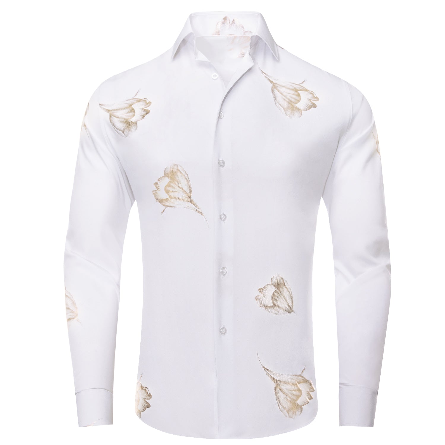 White and gold store long sleeve shirt