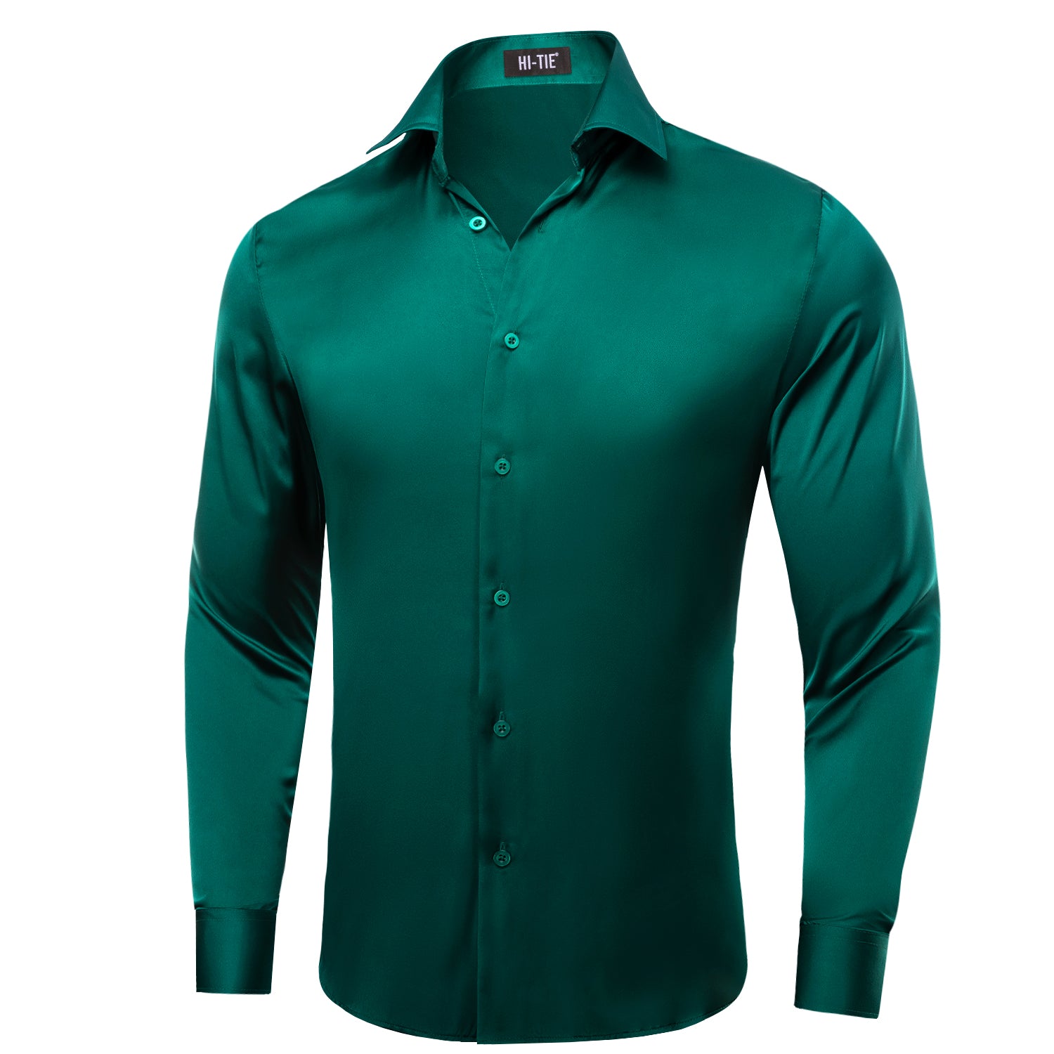 Emerald green long sleeve cheap shirt