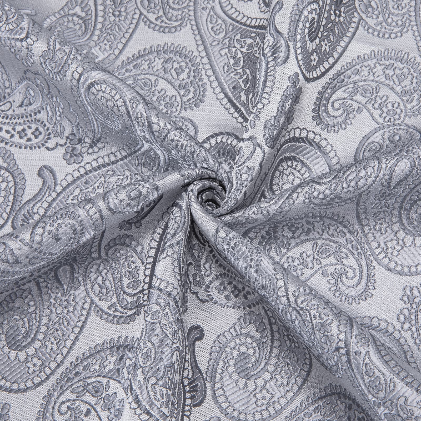 Silver Grey Paisley Winsdor Collar Mens Shirt