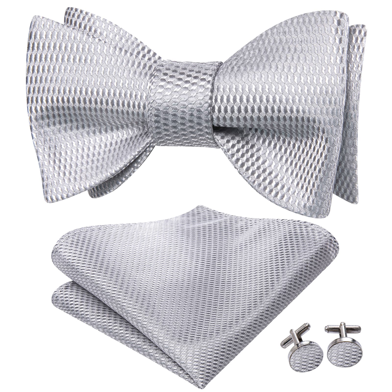 silver bow ties