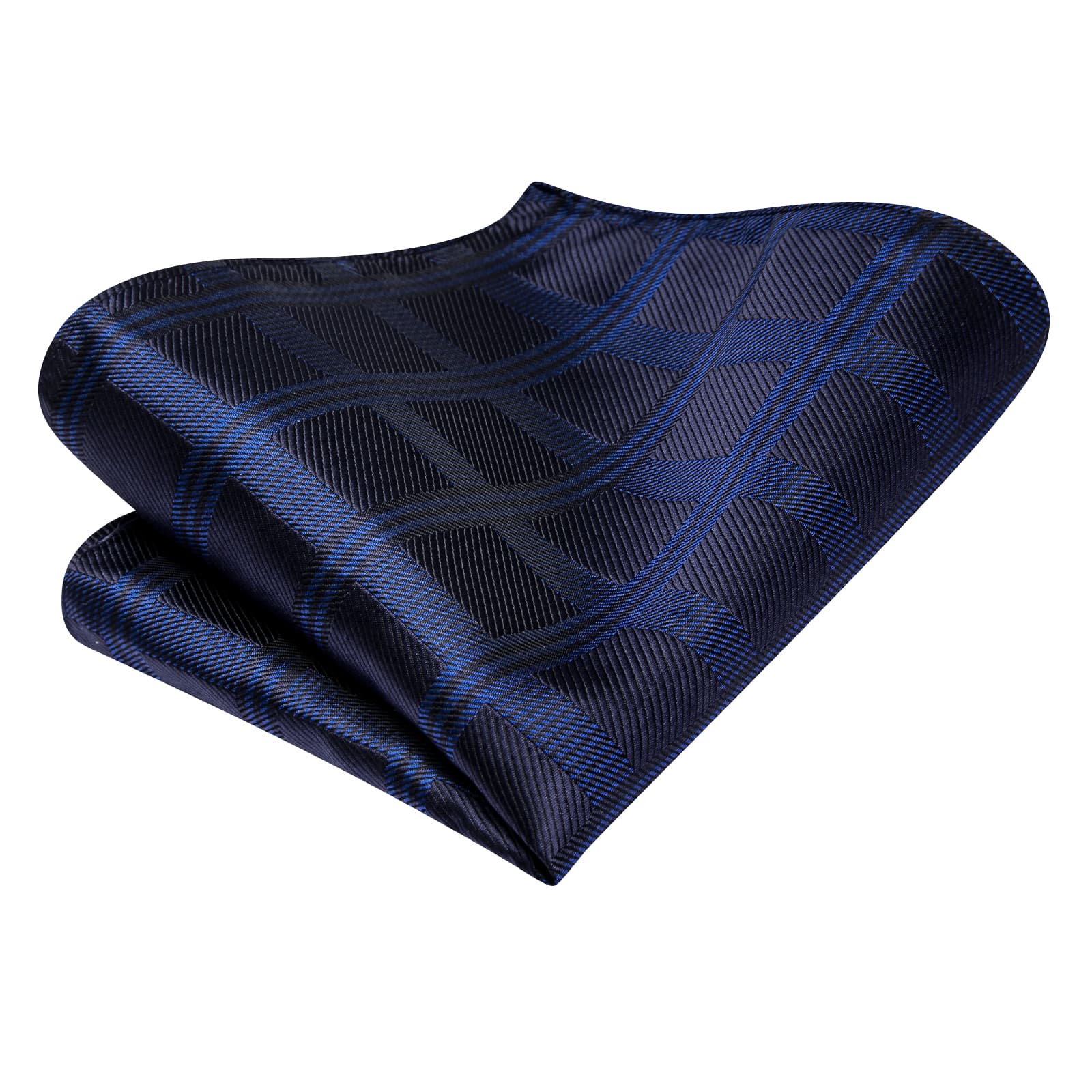 Blue Plaid necktie handkerchief