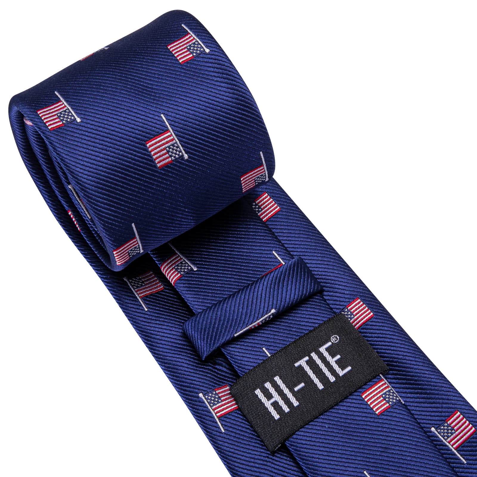 Striped Tie Purple Dark Blue Jacquard Stripes Men's Necktie Set