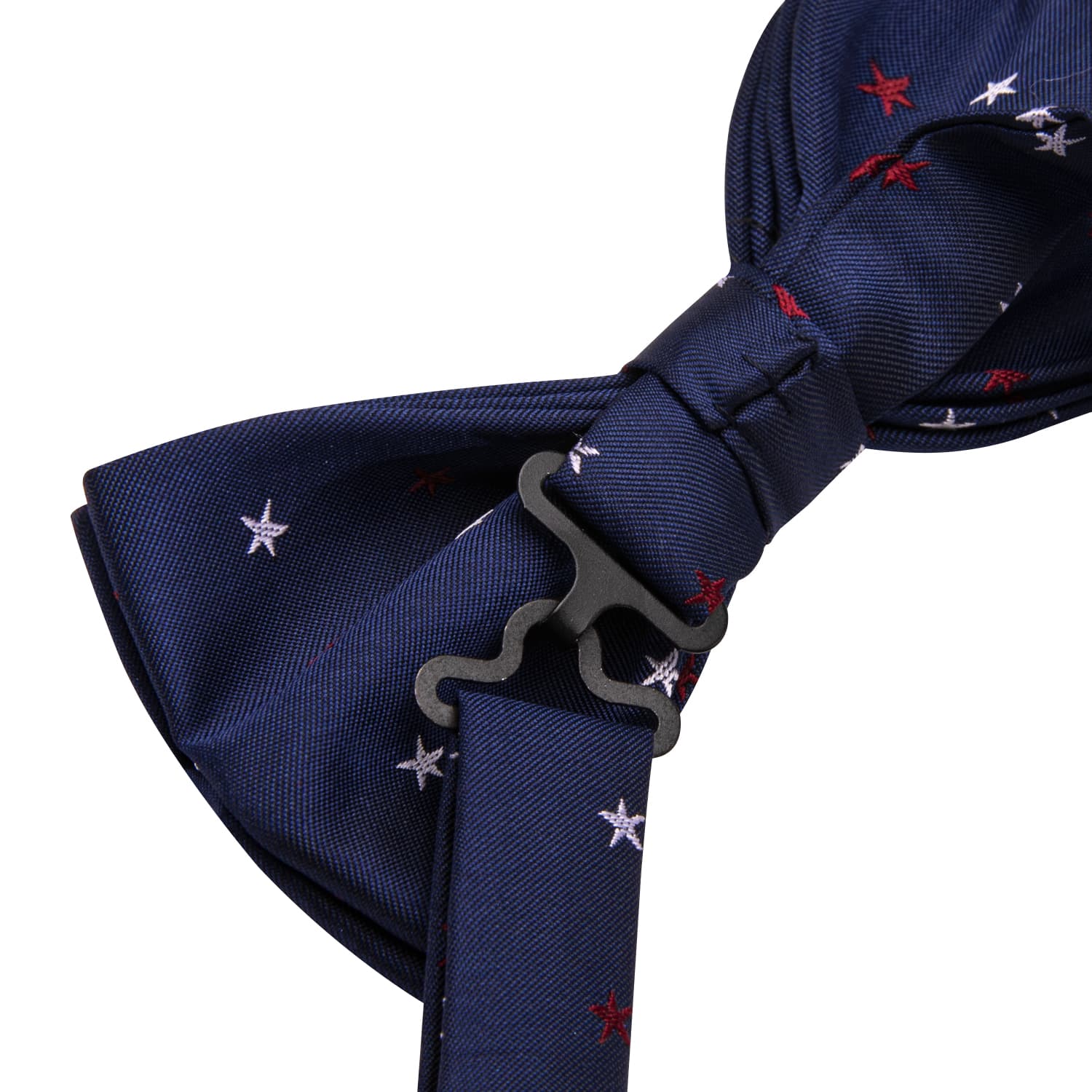  Deep Blue Bowtie Red White Star Pattern Tie Hanky Cufflinks Set