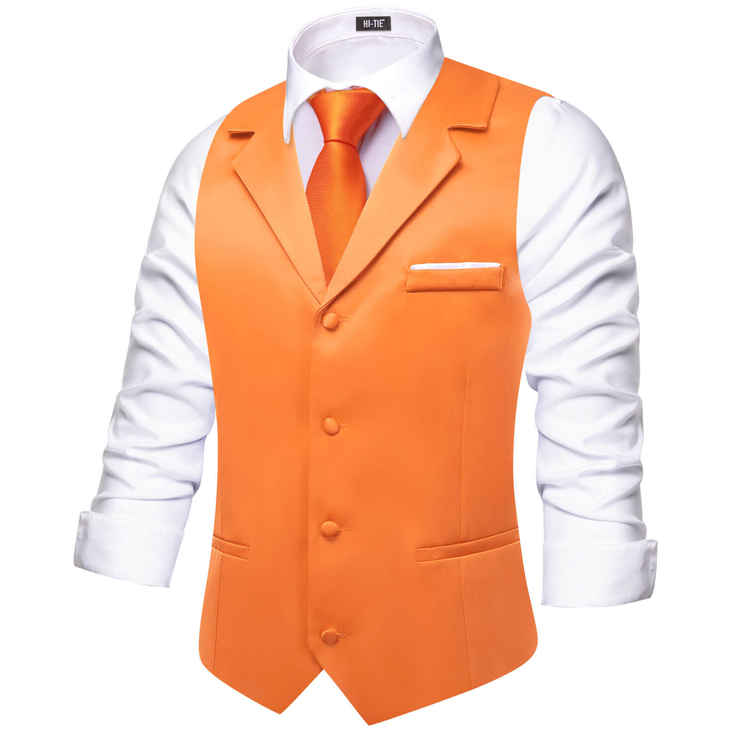 Mens orange waistcoat hotsell