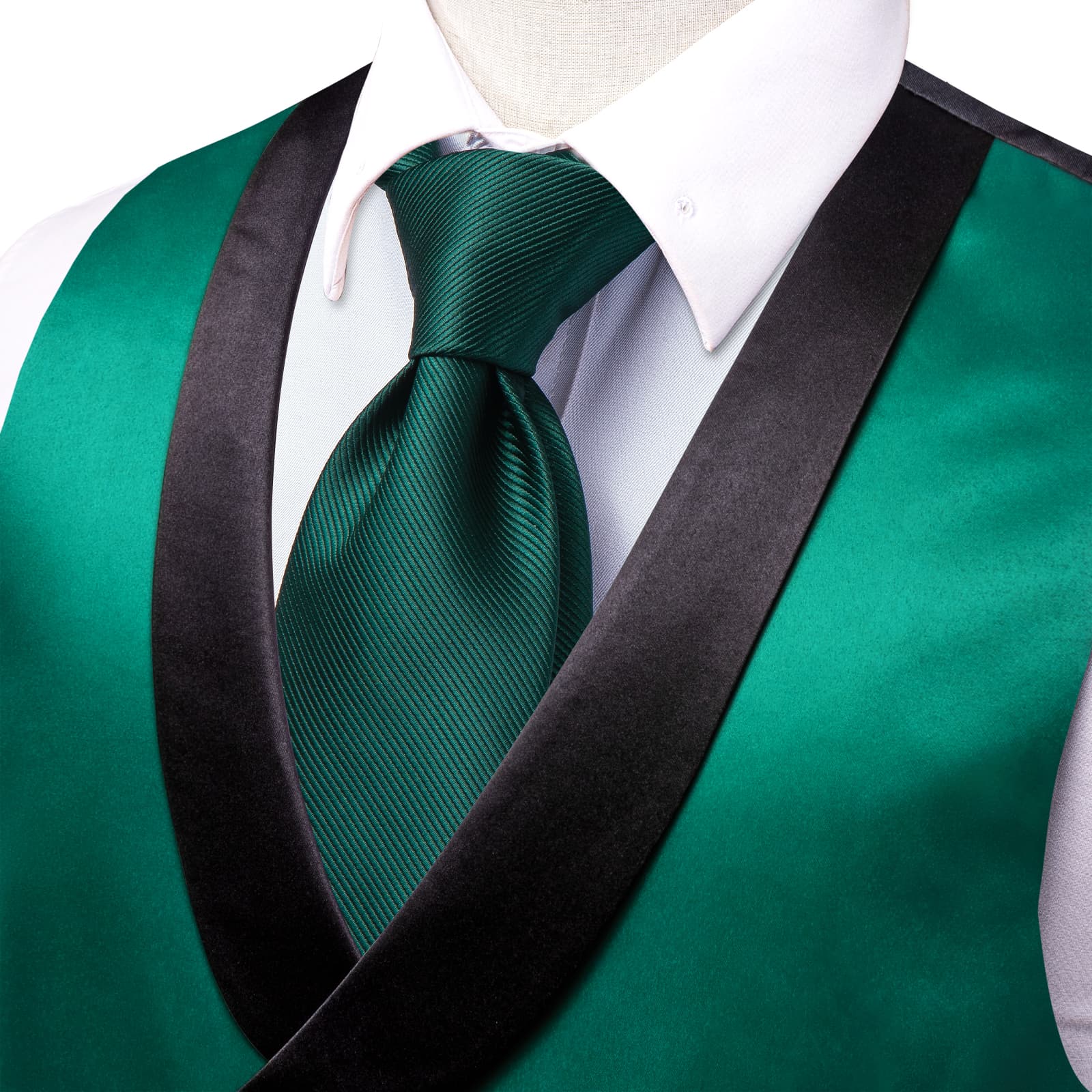 Sacramento State Green Double Breasted Black Shawl Lapel Vest