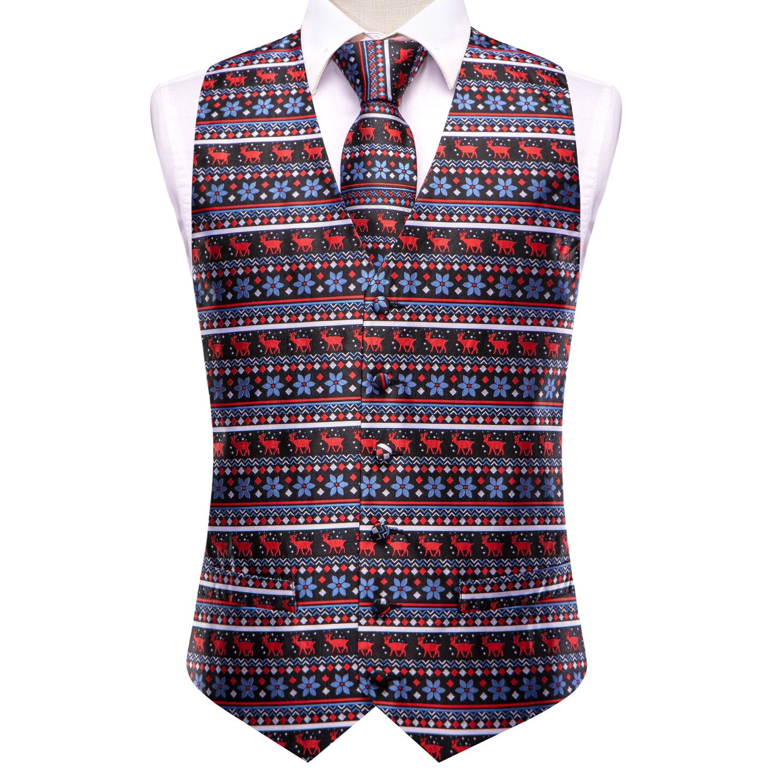 Mens red hot sale christmas vest