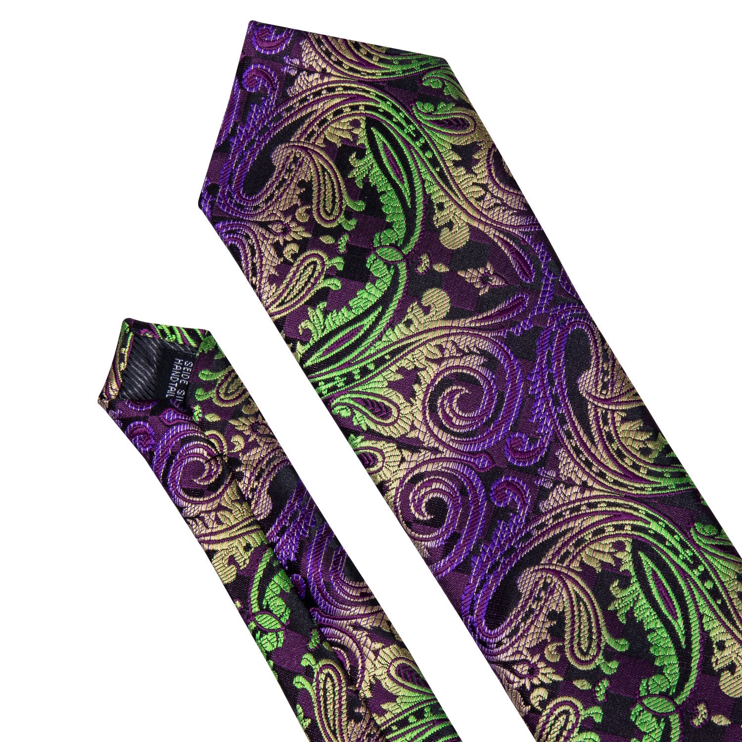 Colorful Men's Jacquard Paisley Tie Pocket Square Cufflinks Set