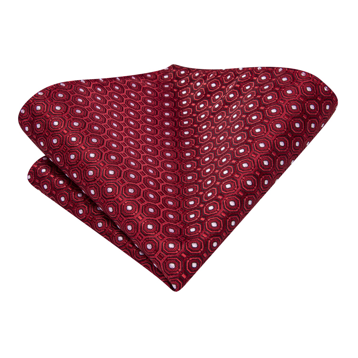  Red Necktie Black Red Novelty Tie Pocket Square Cufflinks Set