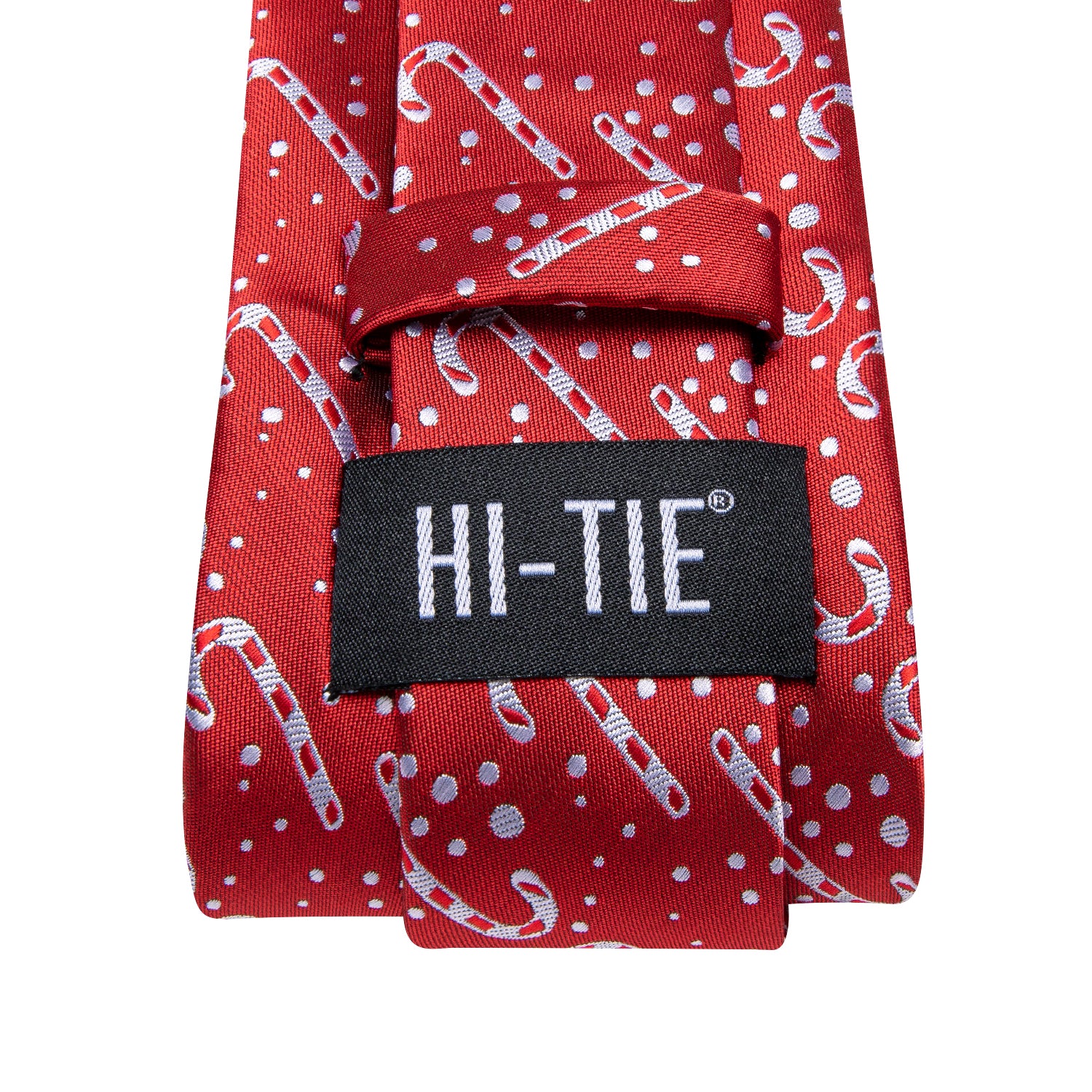  Red White Dot Crutches Neck Tie Pocket Square Cufflinks Set