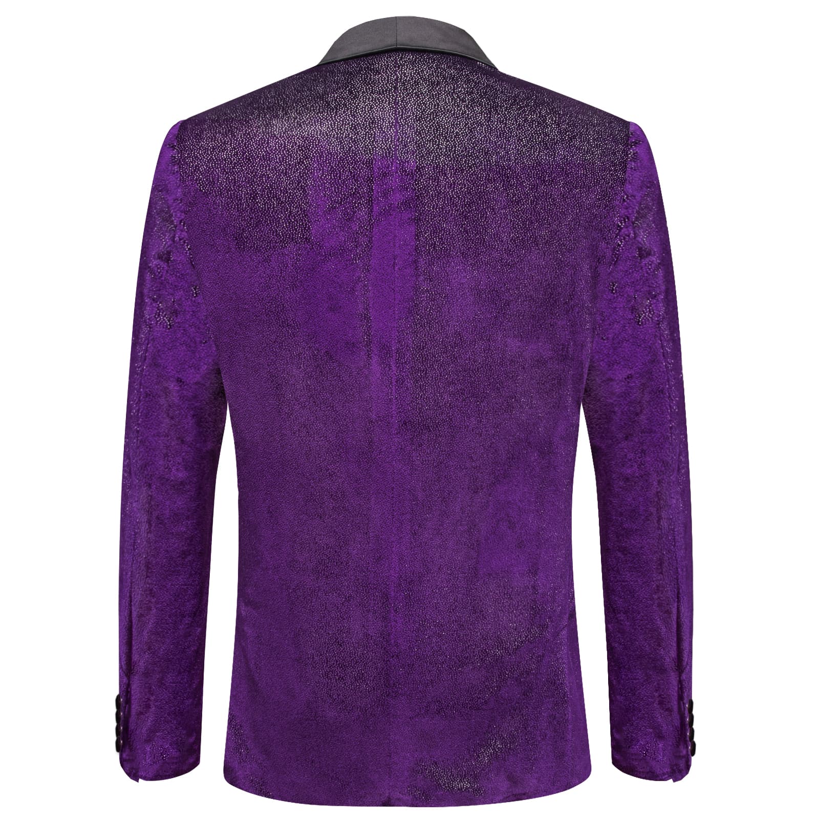 Velvet Blazer Purple Formal Wedding Suit Shawl Lapel Men's Top