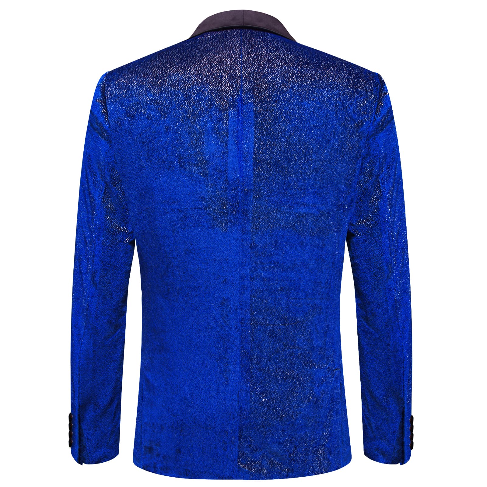 Velvet Blazer Blue Formal Wedding Suit Shawl Lapel Men's Top