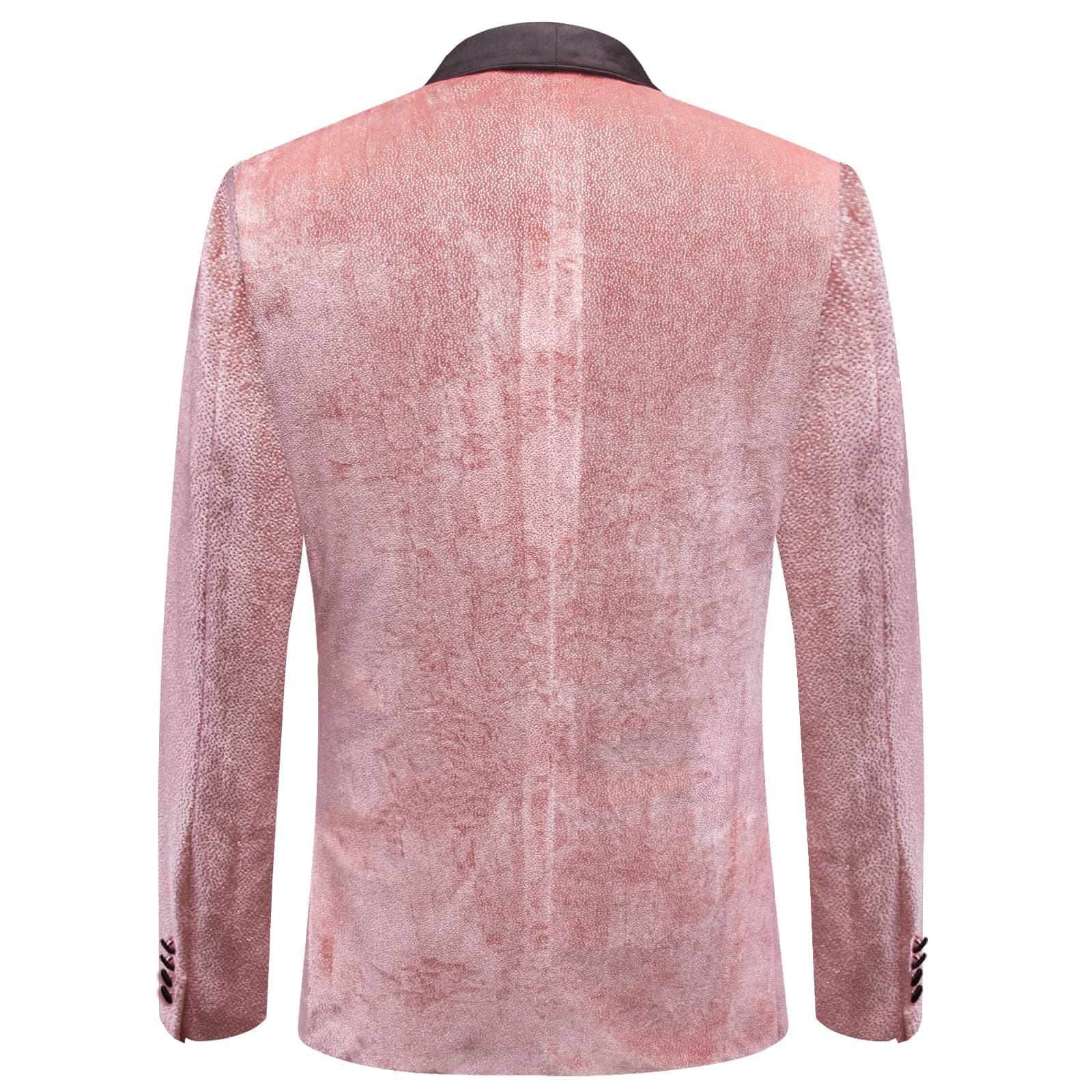 Velvet Blazer Pink Formal Wedding Suit Shawl Lapel Men's Top