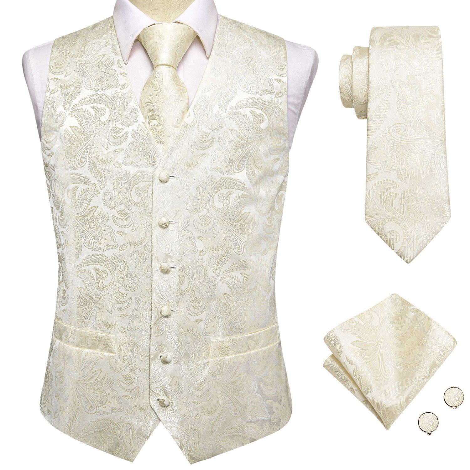 Mens hot sale champagne vest